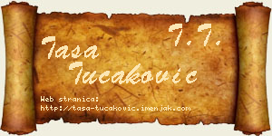 Tasa Tucaković vizit kartica